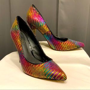 Aldo Sequin Rainbow Pumps